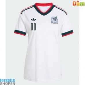 Billiga Mexiko Santiago Gimenez #11 Bortatröja Dam VM 2026 Kortärmad